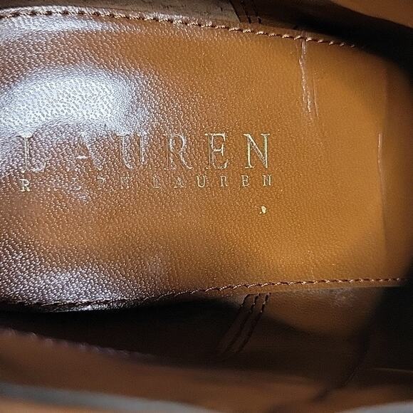 Lauren Ralph Lauren Maleah Brown Leather Ankle Boots Womens Size 8 - Picture 10 of 13
